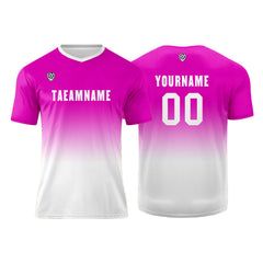 Benutzerdefinierte Rose Rot Weiß Trikots für Männer Frauen Personalisierte Fußball Uniformen für Erwachsene und Kind