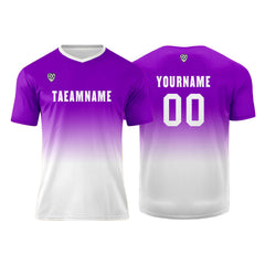 Benutzerdefinierte Lila Weiß Trikots für Männer Frauen Personalisierte Fußball Uniformen für Erwachsene und Kind