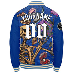 Benutzerdefinierte Verlauf Varsity-Jacke. Letterman-Jacke Blau