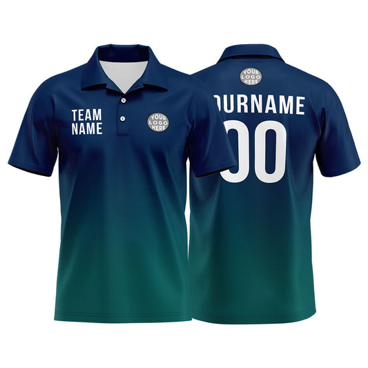 Benutzerdefinierte Marine Grün Fußball Polo-Shirts Fügen Sie Ihr Einzigartiges hinzu Logo/Name/Nummer