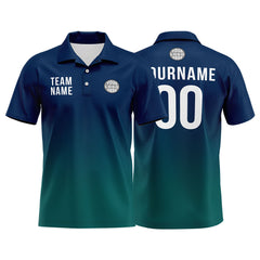Benutzerdefinierte Marine Grün Fußball Polo-Shirts Fügen Sie Ihr Einzigartiges hinzu Logo/Name/Nummer
