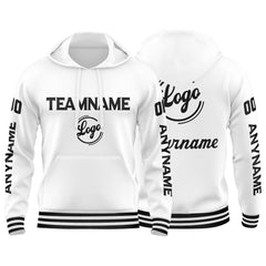 Benutzerdefinierter Weiß Hoodie für Mann, Frau, Mädchen, Junge. Drucken Sie Ihr Logo, Ihren Namen und Ihre Nummer