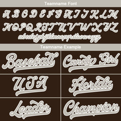 Benutzerdefinierte Authentisch Baseball-Trikot Braun Netz