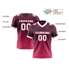 Benutzerdefinierte Lila Rosa Reversibel Fußball Trikot Personalisierte Gradient Fußball Shirts für Männer gedruckt Team Name Nummer Logo