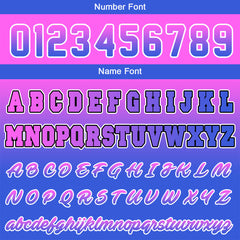 Benutzerdefinierte Verlauf Varsity-Jacke. Letterman-Jacke Rosa Blau