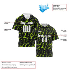 Benutzerdefinierte Schwarz Neon Grün Kurzarm-Kapuzenpullover für Männer Frauen Hemden mit Kapuzen gedruckt Name Logo