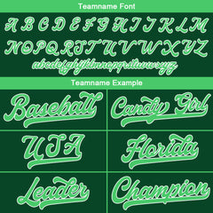 Benutzerdefinierte Authentisch Baseball-Trikot Dunkelgrün-Grün