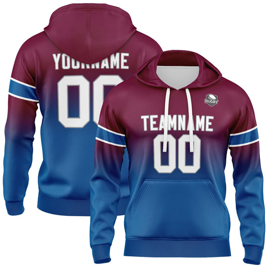 Benutzerdefinierter Verlauf Sweatshirt-Hoodie für Mann, Frau, Mädchen, Junge. Drucken Sie Ihr Logo, Ihren Namen und Ihre Nummer 