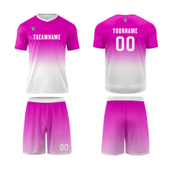 Benutzerdefinierte Rose Rot Weiß Trikots für Männer Frauen Personalisierte Fußball Uniformen für Erwachsene und Kind