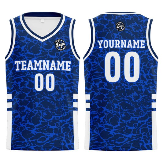 Benutzerdefinierter Royal Basketball Jersey Uniform Anzug gedruckt Ihr Logo Name Nummer
