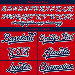 Benutzerdefinierte Authentisch Baseball-Trikot Rot Netz