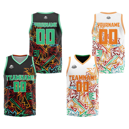 Benutzerdefinierte Grün Reversible Basketball Jersey Personalisierte Print Name Nummer Logo
