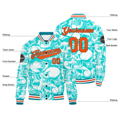 Benutzerdefinierte Blau Varsity-Jacke. Letterman-Jacke für Männer, Frauen und Jugendliche