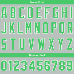 Benutzerdefinierte Authentisch Baseball-Trikot Grau-Grün