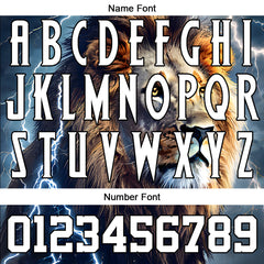 Benutzerdefinierte Baseball Jersey Personalisierte Baseball Shirt genäht und Druck Blitz Löwe