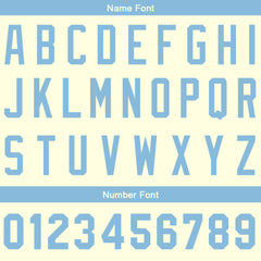 Benutzerdefinierte Authentisch Baseball-Trikot Creme-Hellblau