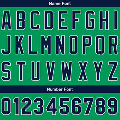 Benutzerdefinierte Authentisch Baseball-Trikot Grün-Marine