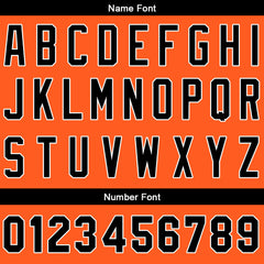 Benutzerdefinierte Authentisch Baseball-Trikot Orange-Schwarz