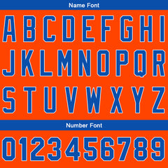 Benutzerdefinierte Authentisch Baseball-Trikot Orange-königlich