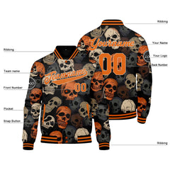 Benutzerdefinierte Orange Varsity-Jacke. Letterman-Jacke für Männer, Frauen und Jugendliche