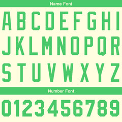 Benutzerdefinierte Authentisch Baseball-Trikot Creme-Grün