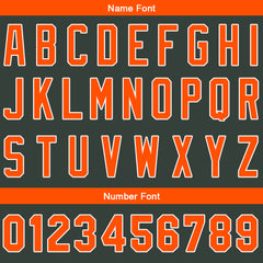 Benutzerdefinierte Authentisch Baseball-Trikot Dunkelgrau-Orange