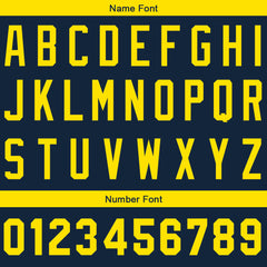 Benutzerdefinierte Authentisch Baseball-Trikot Marine-Gelb