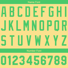 Benutzerdefinierte Authentisch Baseball-Trikot Gold-Grün