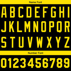 Benutzerdefinierte Authentisch Baseball-Trikot Schwarz Gelb