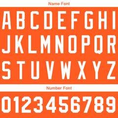 Benutzerdefinierte Authentisch Baseball-Trikot Orange-Weiß