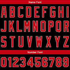 Benutzerdefinierte Authentisch Baseball-Trikot Schwarz Rot