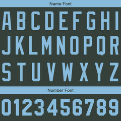 Benutzerdefinierte Authentisch Baseball-Trikot Dunkelgrau-Hellblau