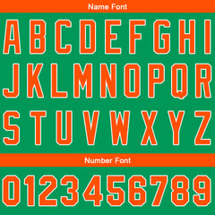 Benutzerdefinierte Authentisch Baseball-Trikot Grün-Orange