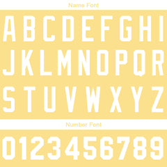 Benutzerdefinierte Authentisch Baseball-Trikot Gold-Weiß