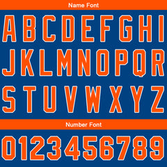 Benutzerdefinierte Authentisch Baseball-Trikot Royal-Orange