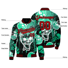 Benutzerdefinierte Cyan Varsity-Jacke. Letterman-Jacke für Männer, Frauen und Jugendliche