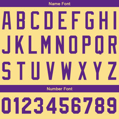 Benutzerdefinierte Authentisch Baseball-Trikot Gold- Lila