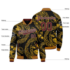 Benutzerdefinierte Braun Varsity-Jacke. Letterman-Jacke für Männer, Frauen und Jugendliche