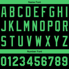 Benutzerdefinierte Authentisch Baseball-Trikot Schwarz-Grün