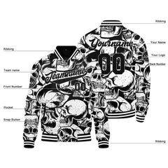 Benutzerdefinierte Schwarz Varsity-Jacke. Letterman-Jacke für Männer, Frauen und Jugendliche