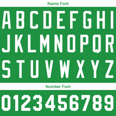 Benutzerdefinierte Authentisch Baseball-Trikot Kelly Grün-Weiß