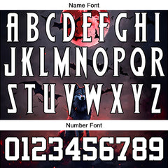 Benutzerdefinierte Baseball Jersey Personalisierte Baseball Shirt genäht und Druck Blutmond Wolf