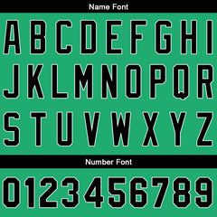 Benutzerdefinierte Authentisch Baseball-Trikot Grün Schwarz