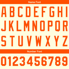 Benutzerdefinierte Authentisch Baseball-Trikot Creme-Orange