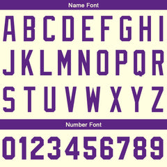 Benutzerdefinierte Authentisch Baseball-Trikot Creme- Lila