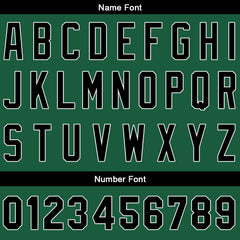 Benutzerdefinierte Authentisch Baseball-Trikot Dunkelgrün-Schwarz