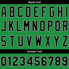 Benutzerdefinierte Authentisch Baseball-Trikot Kelly Grün-Schwarz