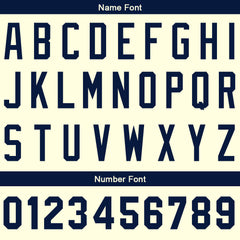 Benutzerdefinierte Authentisch Baseball-Trikot Creme-Marine