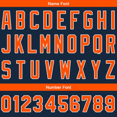 Benutzerdefinierte Authentisch Baseball-Trikot Marine-Orange