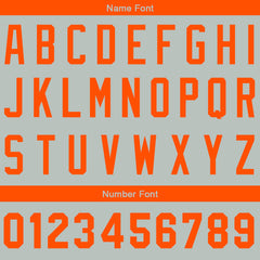 Benutzerdefinierte Authentisch Baseball-Trikot Grau-Orange